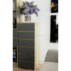 Comoda Akord CL6 40cm 6SZ (Artisan Oak/Graphite Grey)