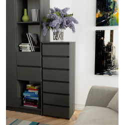 Comoda Akord CL6 40cm 6SZ (Graphite Grey) Thumb