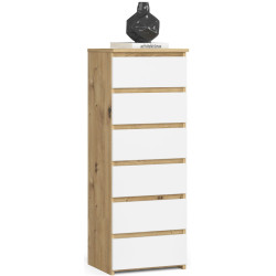Комод Akord CL6 6SZ 40cm (Artisan Oak/White) Thumb