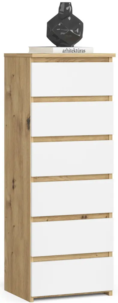 Комод Akord CL6 6SZ 40cm (Artisan Oak/White)