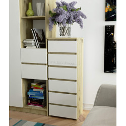 Comoda Akord CL6 6SZ 40cm (Artisan Oak/White)