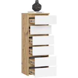 Комод Akord CL6 6SZ 40cm (Artisan Oak/White) Thumb