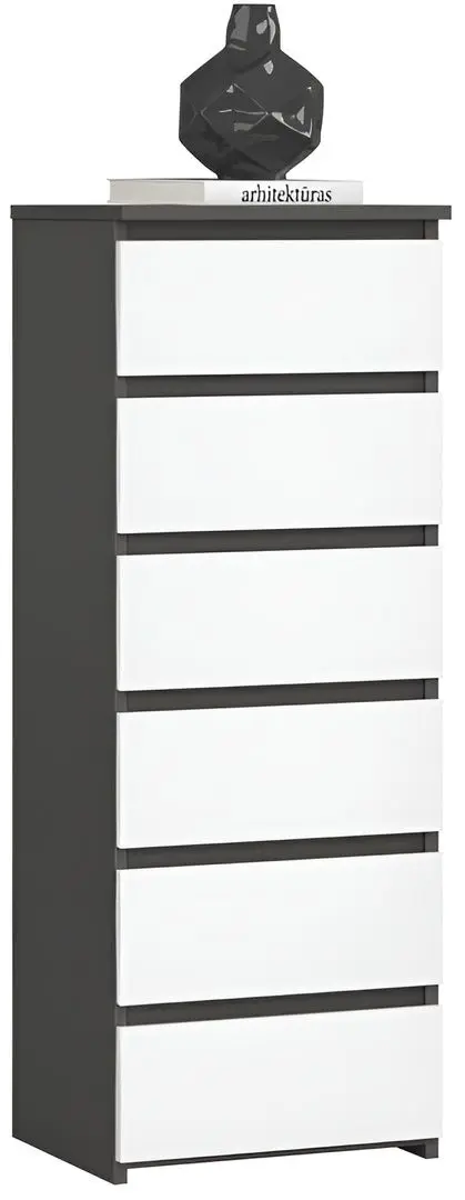 Comoda Akord CL6 6SZ (Graphite Gray/White)