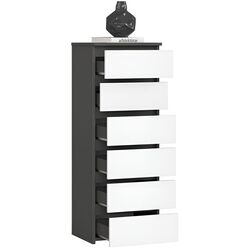 Comoda Akord CL6 6SZ (Graphite Gray/White) Thumb