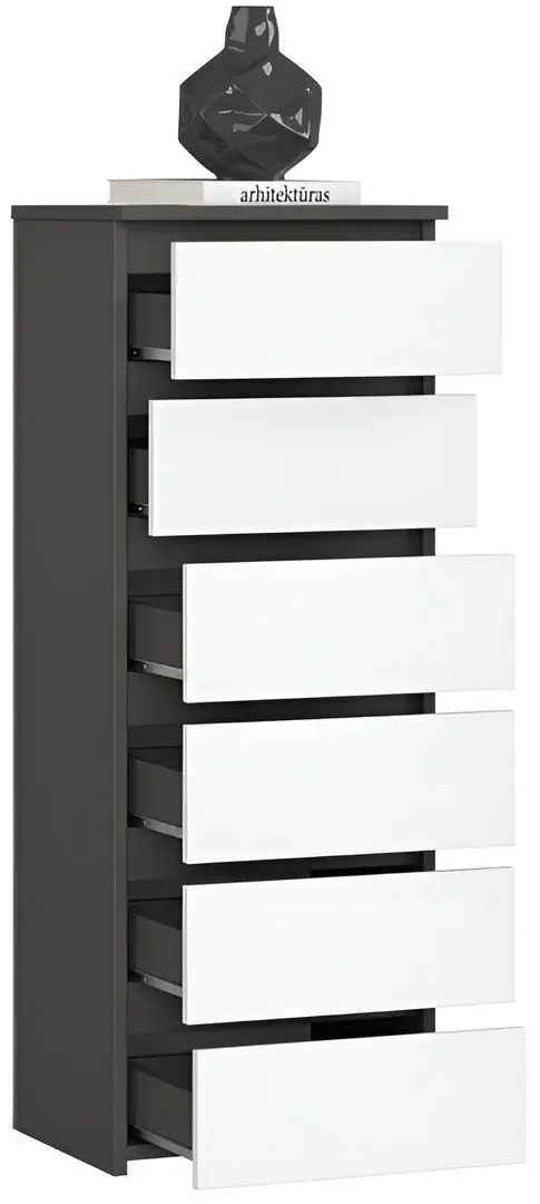 Comoda Akord CL6 6SZ (Graphite Gray/White)