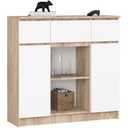 Тумба Akord K100 2D 3SZ 1P (Sonoma Oak/White) Thumb