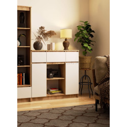 Тумба Akord K100 2D 3SZ 1P (Sonoma Oak/White)