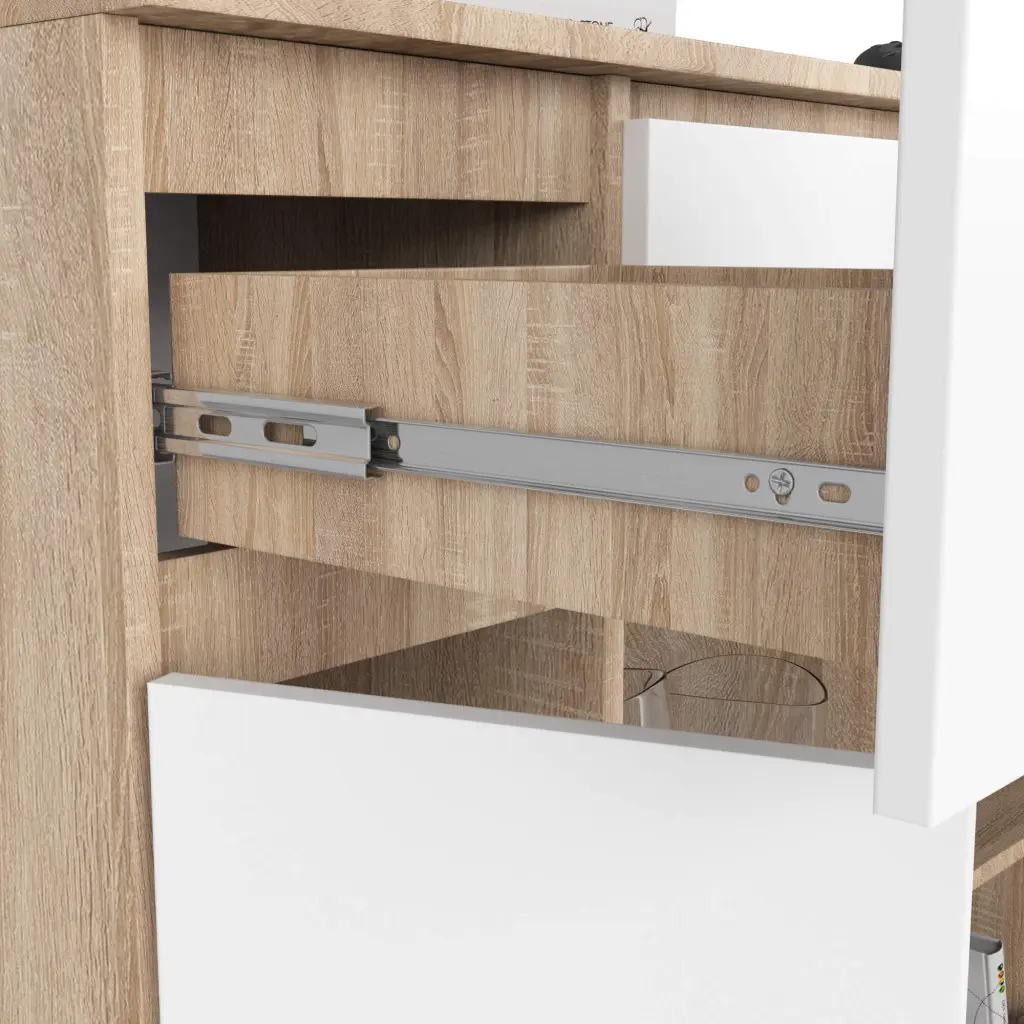 Тумба Akord K100 2D 3SZ 1P (Sonoma Oak/White)