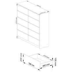 Комод Akord K120 10SZ (Artisan Oak) Thumb