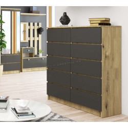 Comoda Akord K120 10SZ (Artisan Oak/Graphite Grey)