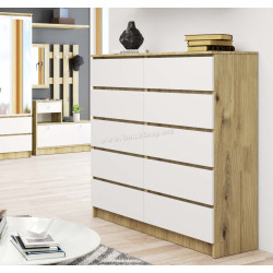 Comoda Akord K120 10SZ (Artisan Oak/White)