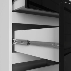 Comoda Akord K120 10SZ (Black Gloss/White) Thumb