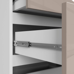 Comoda Akord K120 10SZ (Capuccino Glossy/White) Thumb