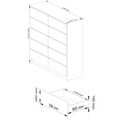 Comoda Akord K120 10SZ (Craft Oak) Thumb