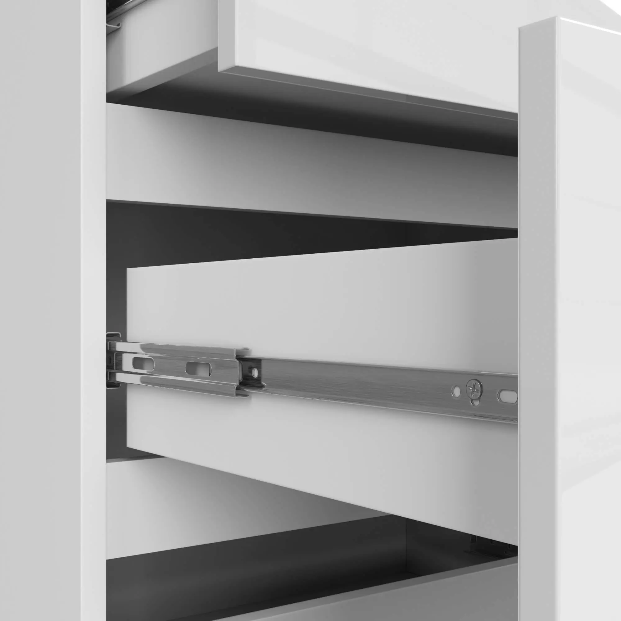 Comoda Akord K120 10SZ (White/Glossy White)