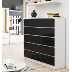 Comoda Akord K120 10SZ (White/Graphite Gloss)