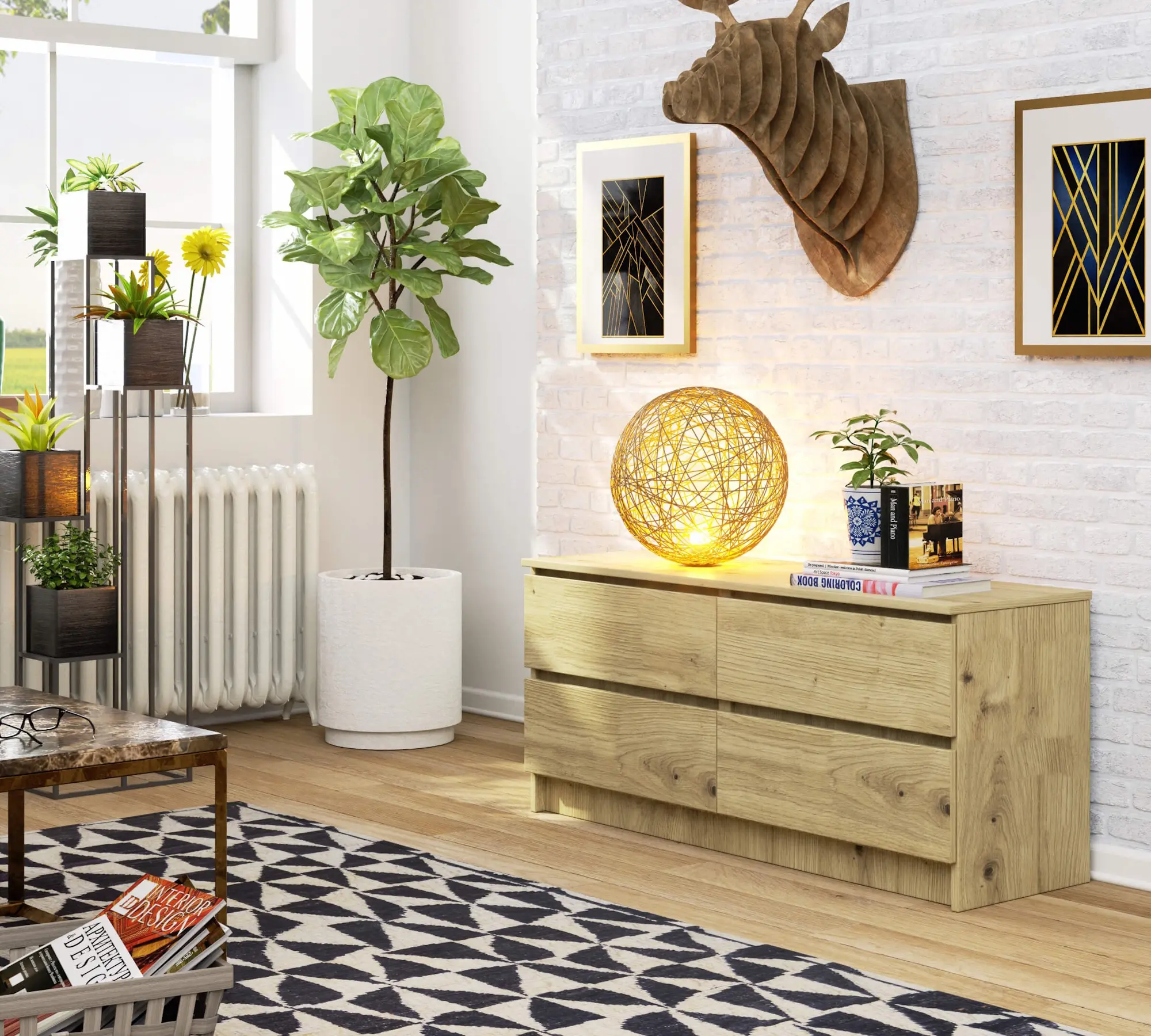 Comoda Akord K120 4SZ (Artisan Oak)