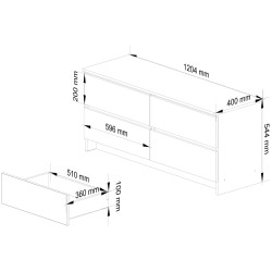 Comoda Akord K120 4SZ (Artisan Oak) Thumb