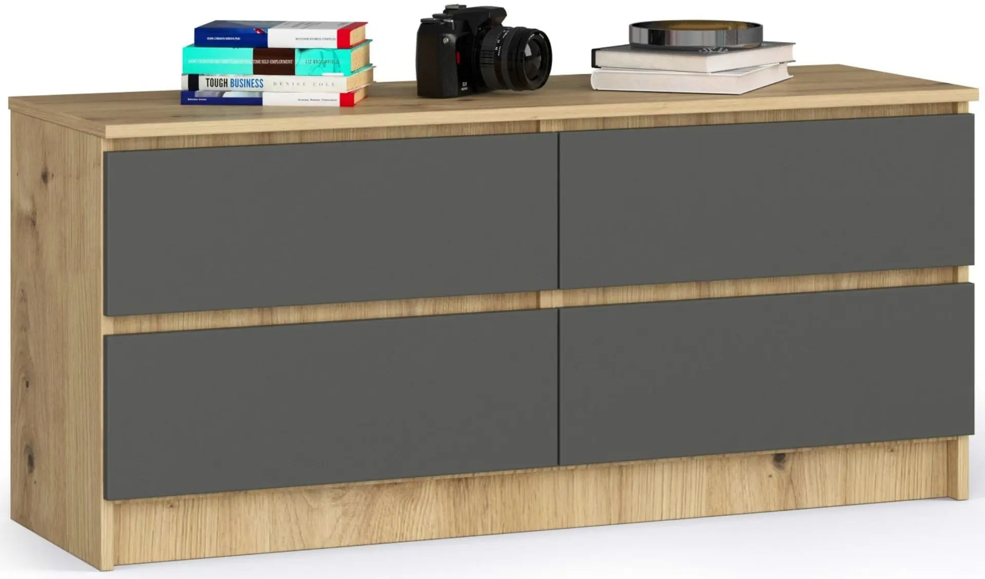 Comoda Akord K120 4SZ (Artisan Oak/Graphite Grey) - 2