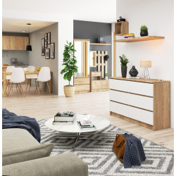 Comoda Akord K120 6SZ (Sonoma Oak/White) Thumb