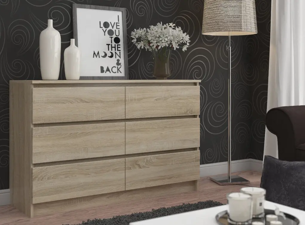 Comoda Akord K120 6SZ (Sonoma Oak)