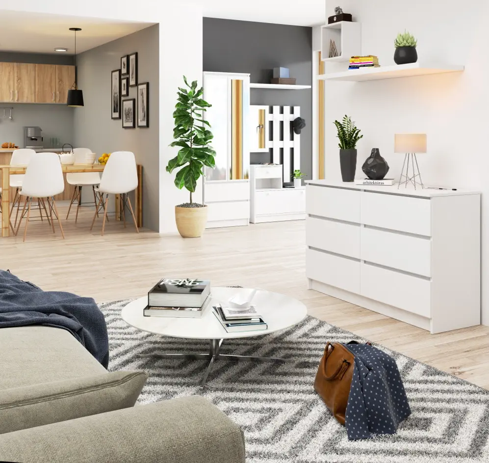 Comoda Akord K120 6SZ (White)