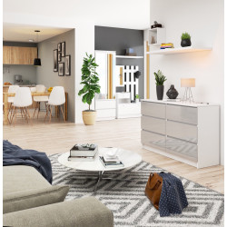 Comoda Akord K120 6SZ (White/Metallic Gloss) Thumb