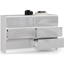 Comoda Akord K120 6SZ (White/Metallic Gloss) Thumb