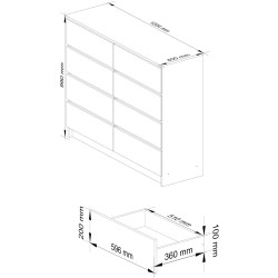 Comoda Akord K120 8SZ (Craft Oak) Thumb