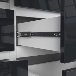 Comoda Akord K120 8SZ (Graphite Glossy/White) Thumb