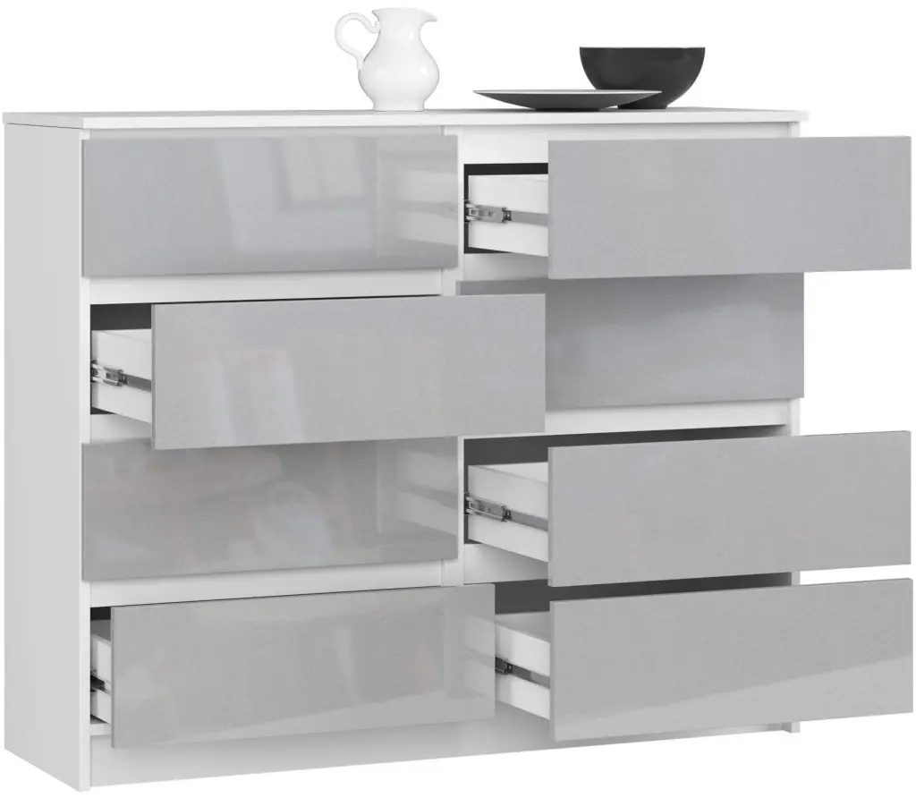 Comoda Akord K120 8SZ (Metallic Gloss/White)