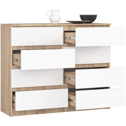 Comoda Akord K120 8SZ (Sonoma Oak/White) Thumb