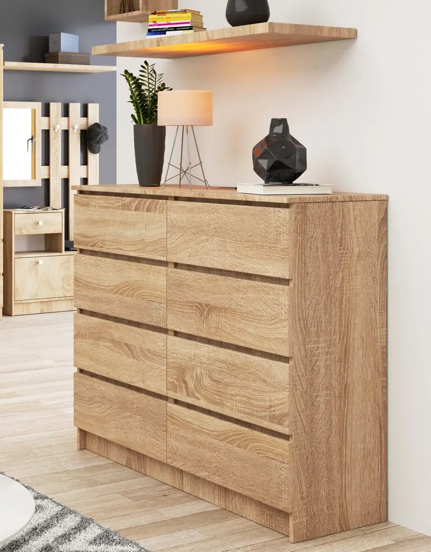 Comoda Akord К120 8SZ (Sonoma Oak)