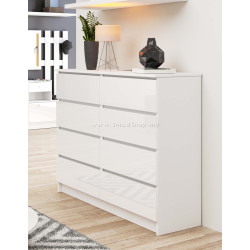 Комод Akord K120 8SZ (White/Glossy White)