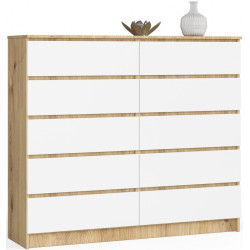 Comoda Akord K140 10SZ CLP PK (Artisan Oak/White) Thumb