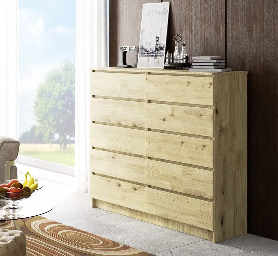 Comoda Akord K140 10SZ CLP PK (Artisan Oak)