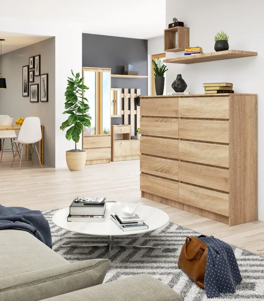 Комод Akord K140 10SZ (Sonoma Oak)