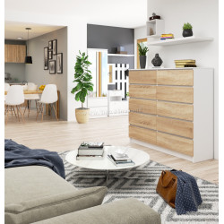 Комод Akord K140 10SZ (Sonoma/White)