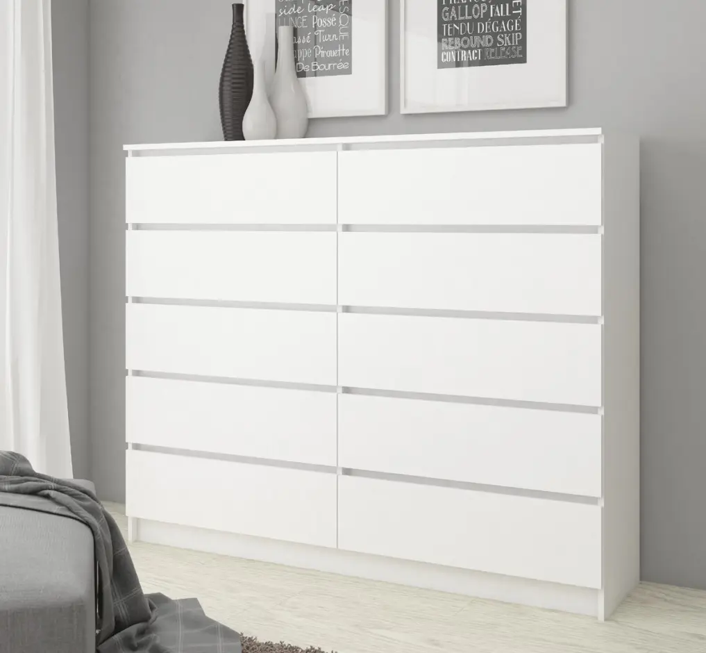 Комод Akord K140 10SZ (White)