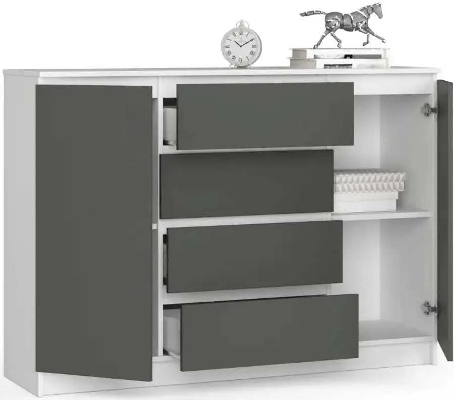 Tumba Akord K140 2D4SZ (White/Graphite Gray)