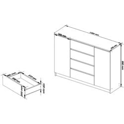 Tumba Akord K140 2D4SZ (White/Graphite Gray) Thumb