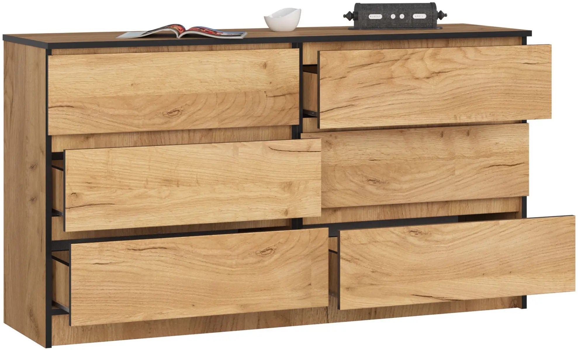 Комод Akord K140 6SZ (Craft Oak)