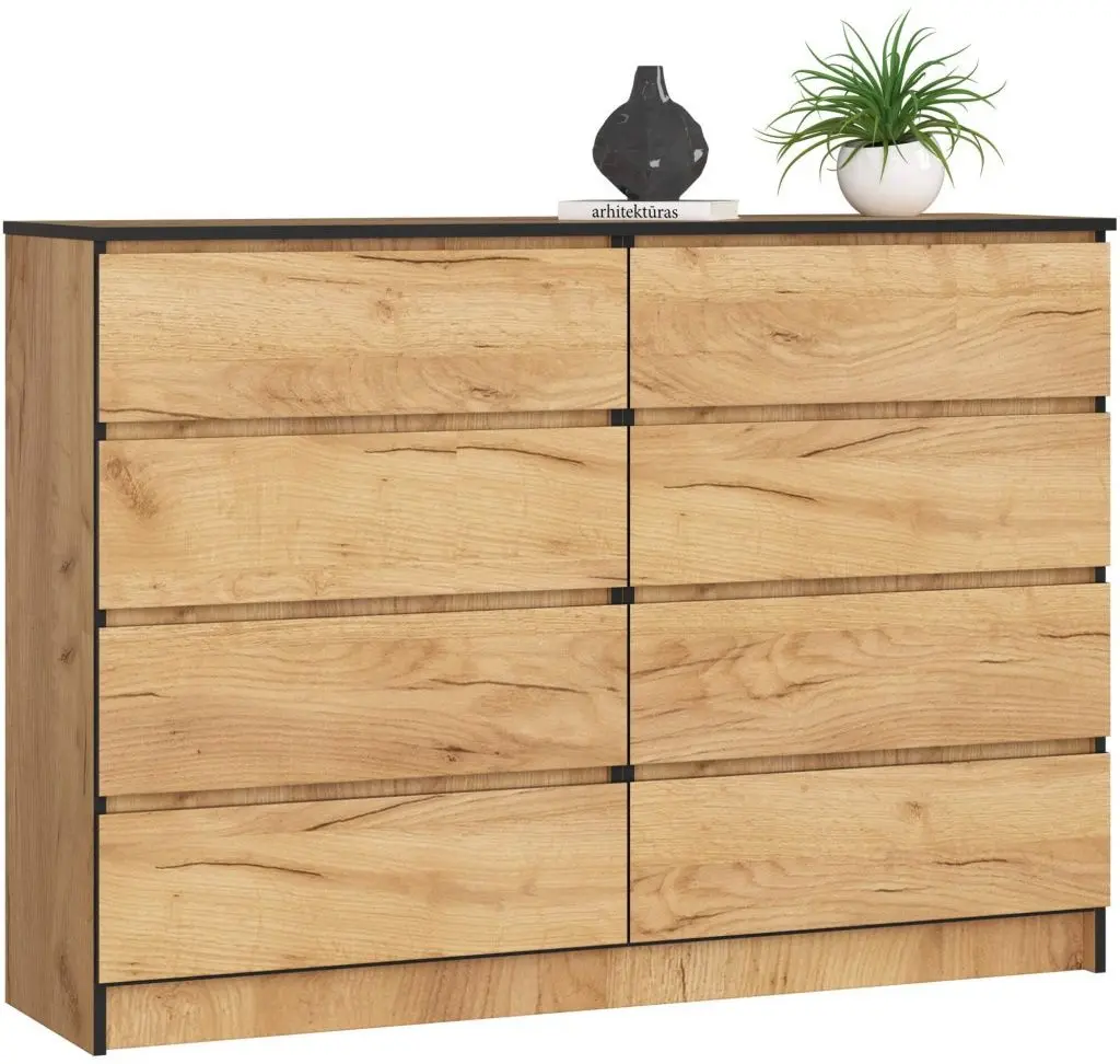Comoda Akord K140 8S (Craft Oak Golden)