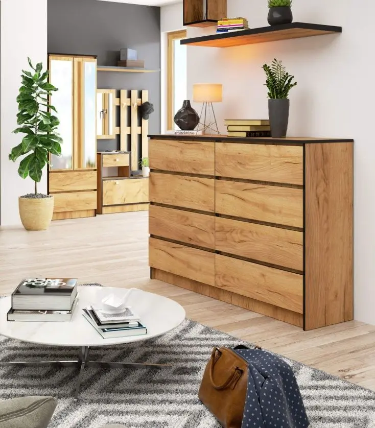 Comoda Akord K140 8S (Craft Oak Golden)