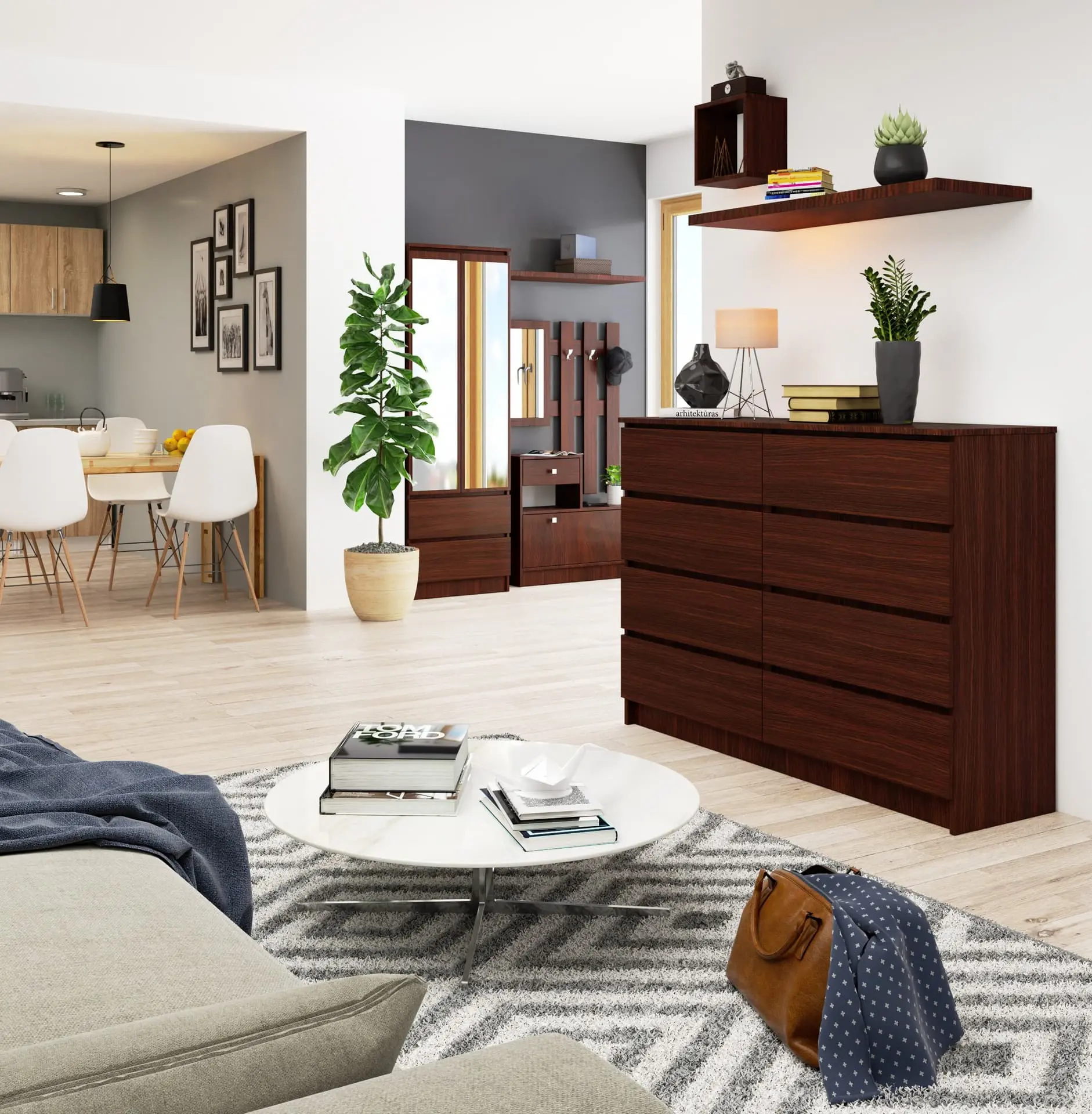 Comoda Akord K140 8SZ CLP PK (Wenge) - 2
