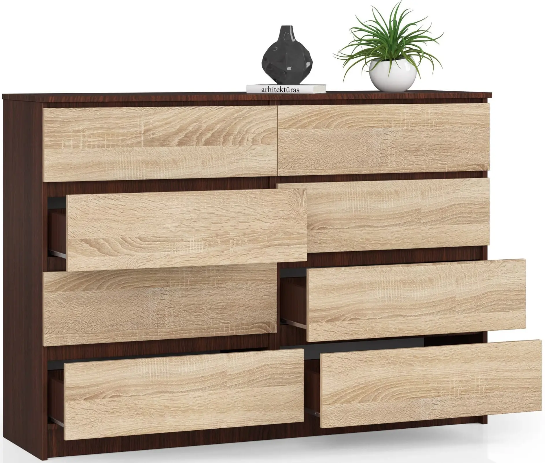 Comoda Akord K140 8SZ CLP PK (Wenge/Sonoma Oak) - 4