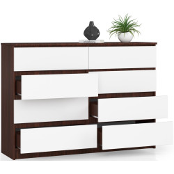 Comoda Akord K140 8SZ CLP PK (Wenge/White) Thumb