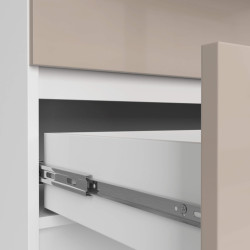 Comoda Akord K160 10SZ (White/Cappuccino Gloss) Thumb