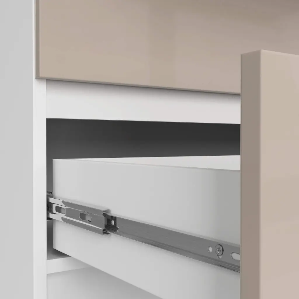 Comoda Akord K160 10SZ (White/Cappuccino Gloss)