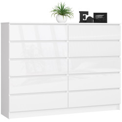 Комод Akord K160 10SZ (White Gloss) Thumb